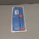 Firbon Blue A5 Paper Cutter, Straight Small Paper Trimmer with Side Ruler for Scrapbooking Craft, Paper, Coupon, Label, Cardstock