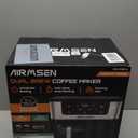 AIRMSEN 12-Cup Programmable Dual Coffee Maker  Single Serve Machine for K-Cup Pods & Ground, 1000W Fast Brew, Delay Start, 2H Keep Warm, Touchscreen, 60oz Tank, Glass Carafe  Home & Office