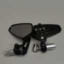 MICTUNING Motorcycle Mirrors - 7/8" (22mm) Bar End Rear View Mirrors Compatible with Most Honda Grom, Yamaha, Kawasaki, Ducati, Suzuki and More (Black)