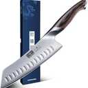 HOSHANHO 7 Inch Japanese Chef Knife, Ultra Sharp High Carbon Stainless Steel Kitchen Knife, Professional Santoku Knives with Ergonomic Pakkawood Handle
