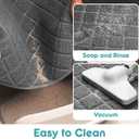 Cat Litter Mat Litter Trapping Mat, 24" x 17" Premium Durable PVC Grid Mesh with Scatter Control, Non-slip, Less Waste Cat Litter Box Mat, Soft on Kittys Paws, Urine Waterproof (Grey)