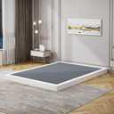Low Profile Queen Box Spring 3 Inch, 3000lbs Heavy Duty Box Spring Queen Size Bed Base Metal Mattress Foundation, Easy Assembly, Noise Free