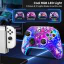 Switch Controllers for Nitendo Switch/Lite/OLED, 1200mAh Wireless Switch Pro Controller, 10 Colors Light & Cool Nebula Design, Switch Turbo controller with Vibration/Motion Control/Turbo/Gyro/Wake up