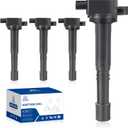 Ignition Coil Pack Compatible with Acura 2013-2018 ILX for Honda 2008-2012 Accord 2010-2011 Civic CR-V Crosstour L4 2.4L Replaces UF602 UF-602 30520-R40-007 Set of 4