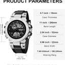 LN LENQIN Mens Watches Digital Military Watch for Men Stopwatch Army Survival Tactical Sports Outdoor Big Face Waterproof Men's Wrist Watches with LED Backlight/Timer/Alarm/Date (Black Gray Silver)