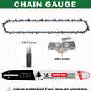 2 x 16 Inch Chainsaw Chain Replacement for EGO Power+ CS1613 / CS1604 / CS1600 / CS1610 / CS1611 16-Inch 56V Chainsaw, MILWAUKEE M18,CRAFTSMAN CMCCS660,DEWALT DCC690M1,ECHO CCS-58V,WORX WG385,POULAN 300E