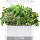 Aero Garden Harvest XL Indoor Garden Hydroponic System with LED Grow Light and Herb Kit, Holds up to 6 Pods, White