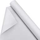 Kinlop 36 Inch x 10 Feet Double Primed Cotton Canvas White Canvas Roll for Oil and Acrylic Paint
