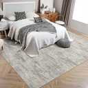 RUGSREAL Living Room Area Rug 9x12 Machine Washable Rug Non-Slip Stain Resistant Modern Abstract Carpet Contemporary Accent Throw Floor Carpet for Dining Room Solid Area Rug for Home Office, Taupe