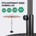 Patio Umbrella Stand Outdoor - 60 lbs 17.3" Capacity Fillable Outdoor Umbrella Base Heavy Duty, Water Filled Patio Umbrella Base for Pool, Porch, Garden, Deck, Backyard