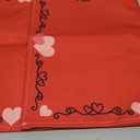 Artoid Mode Heart-Shaped Border 210 GSM Valentine's Table Runner, Romantic Holiday Kitchen Dining Table Decoration for Home Party Decor 13x72 Inch (Red)