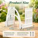Double Arc Anti Perch Fence Compatible with Bird Buddy Feeder, White Large Bird Perch Barrier & Shield Accessories, Keep Feeding Area Clear for Small Birds