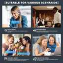 AI Translation Earbuds, Translation Earbuds Real Time, 144 Accents Real-Time Translation, Two-Way Translator Device with APP for iOS for Android, Suitable for Travel Learning (Purple)