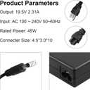 19.5V 2.31A 45W Replacement Ac Adapter Charger for Dell Inspiron 15 14 3551 3555 3558 Series XPS 11 12 13 L221X L321X Latitude 12 13 7202 3379 Vostro 14 15 Optiplex 3046(Connector: 4.5x3.0mm)