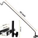 ERYTLLY Extended Rail Hook Fence Deck Heavy Duty Bird Feeder Hook 360 Degree Rotary and Length Adjustable Plant Bracket for Bird Feeders, Planters, Suet Baskets, Lanterns, Wind Chimes and More