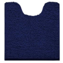 HOMEIDEAS 2 Pieces Bathroom Rugs, Ultra Soft Non Slip Absorbent Chenille Toilet Bath Mat Set (Navy Blue)
