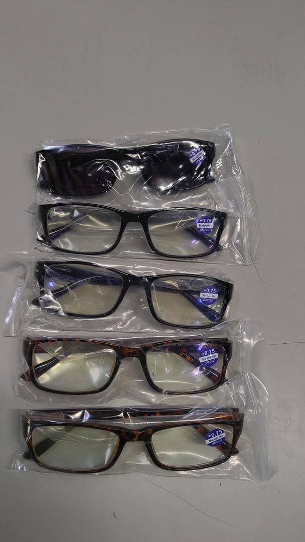 Gaoye Professional Reading Glasses for All Day - Computer Readers with Blue Light Protection - Value Pack, +0.75