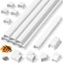 3" 25Ft Line Set Cover Kit for Mini Split Air Conditioners, Decorative Line Hide Pipe Cover for Central AC and Heat Pumps