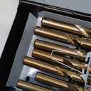 Drill Bit Set, 115PCS Spiral Flute+Round Straight Shank Drill Sets w/Storage Box, 118 Angle Point Cobalt Steel High-Speed Drill Bits, 6.6LBS Lightweight Portable Woodworkers Durable Drill Sets