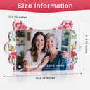 Personalized Gift for Mom from Daughter Son, Magnetic Acrylic Photo Frame Plaque, Mother's Day Christmas Birthday Keepsake, Desktop Display OrnamentPortrait Display 6.18x4.13x0.79 Inches