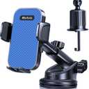 Rorhxia [Military-Grade 3-in-1 Blue Phone Holders for Your Car, [2025 Most Stable and Flexible Suction Cup] Vent Dashboard Windshield Cell Phone Mount Car Fit for All Phones, iPhone, Samsung