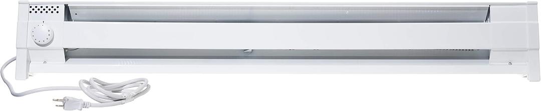 Cadet F Series 49" Portable Electric Baseboard Heater (Model: 4P1500W, Part: 05601), 5120 BTU, 120 Volt, 1500 Watt, White