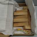 Oak Coat Hook Swivel Wall Rack, Foldable Arms 5, 12" Length Hat Hooks for Bedroom Office Kitchen, Heavy Duty (Natural)