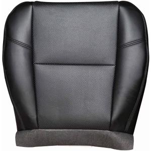 NLQR Front Driver Or Passenger Side Bottom Replacement Perforated Leather Seat Cover Ebony Black #194 196 197 Compatible with Cadillac Escalade EXT ESV AWD 2007 2008 2009 2010 2011 2012 2013 2014