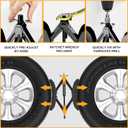 CircleRoad Camper Wheel Chock Stabilizer 2 Sets, Upgraded Side Grain Heavy Duty X-Shaped Stabilizer Wheel Chock RV Travel Trailer Accessories Anti-Move Anti Rust Coating Tire Chalks
