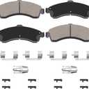 Front Brake Pads Compatible with 2002-2005 Chevy Trailblazer GMC Envoy 2003 2004 Ceramic Brake Pads w/Hardware Replacement HZ882