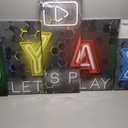 Merrleem Gaming Symbol Wall Art Canvas Prints, Gamer Art Decor, Teen Boys Game Room Bedroom Wall Picture, Game Icons Decoration (Large, Wrapped Canvas