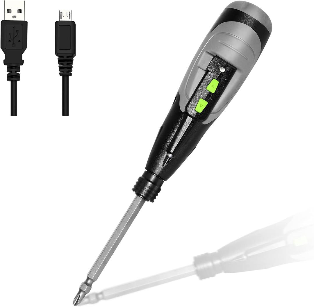 Auto and Manual Portable Screwdriver, Suitable for Outdoor and Daily Repair Tools, The Best Tool Gift for a Man, Rechargeable 3.6V Lithium Ion Battery with USB Charging (KCS219)