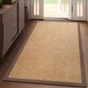 YDKGL Washable Runner Rug 3x5 Jute Like Entryway Indoor Runner Mat Rugs Non Slip, Woven Soft Farmhouse Area Boho Floor Carpet for Hallway Kitchen Laundry Hall Backdoor Bedroom Living Room, Brown