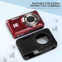 Soft Silicone Camera Case Compatible with Kodak PIXPRO FZ55 Digital Camera, Top Grain Leathr Silicone Cover (Black)