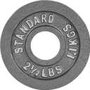 CAP Barbell Olympic 2-Inch Weight Plate, Gray, 2.5 LBS