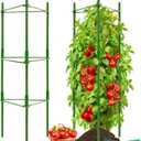 Halatool 2 Pack Tomato Cages for Garden,Up to 48in(4FT) Adjustable Tomato Cage,Garden Stakes Tomato Trellis for Pots,Tomato Plant Support for Raised Garden Bed&Climbing Vegetables Flowers(Green)