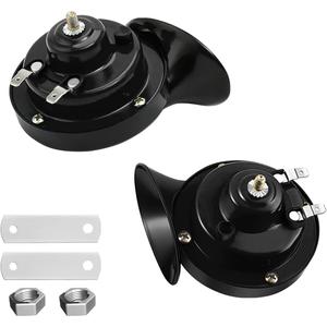 Super Loud Train Horns, Car Waterproof Durable Air Electric Snail Horn, 12V Raging Sound Air Horns Replacement Kit, Automotive Accessories Universal for Car, Motorcycle, Truck, Bike, Boat (Black)