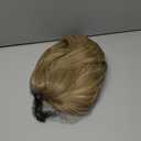 FESHFEN Dirty Blonde Wavy Layered Wig with Curtain Bangs for Women, 20 Inch Long Synthetic Natural Looking Middle Part Hair Wig For Costume Party Daily Use