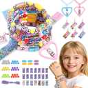 Scarmat DIY Sticker Jewelry Making Kit 320pcs, Sticker Bracelet Kit for Kids, Wearable Shareable Sticker Bracelet Making Kit for Girls 5-12, Birthday Easter for 5 6 7 8 9 10 11 12 Year Old