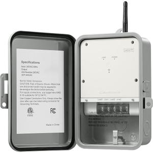 DEWENWILS Pool Pump Timer, Outdoor Smart WiFi Box, Heavy Duty 40A 240VAC 3HP Wireless Controller Timer for Pool, Water Heater, Compatible with Smart Phone, Alexa, Google Assistant, ETL Listed