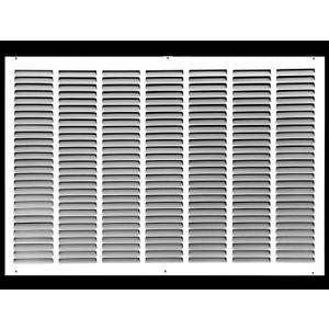 HVAC Premium 36'' x 32'' [Duct Opening] Flat Stamped Steel Return Air Grille - Sidewall and Ceiling - HVAC Vent Duct Cover - White [Outer Dimensions: 37.75''w X 33.75''h]