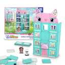 Tile Town Gabby’s Dollhouse 35-Piece Magnetic Tile Playset, Interactive STEM Magnetic Tiles Toys, Includes Gabby & Pandy Paws Figures, Action Tiles, Missing Parts