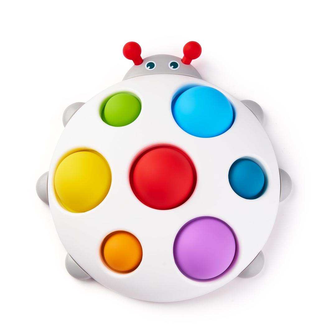 LiKee Fidget Popper Sensory Baby Toys for 10+ Months, Christmas Stocking Stuffers Push and Popping Busy Board, Montessori Toys for 1+ Years Old, Airplane Car Travel Toy for Toddlers 1-3 Stress Relief