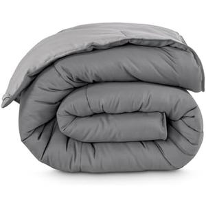 Bare Home Comforter - Reversible Colors - Goose Down Alternative - Ultra-Soft - Premium 1800 Series - All Season Warmth - Bedding Comforter (Twin/Twin XL, Grey/Light Grey)