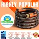 Garden Hose 75 ft x 5/8", Heavy Duty Water Hose, Flexible and Durable, Kink Resistant Lightweight Hybrid Hose, Leakproof Yard Hose with Male to Female Fittings