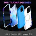 Casetego for iPhone 13 Pro Max Case,Compatible with MagSafe,[Military Grade Drop Test] Full Body Protection Slim Shockproof Rugged Marble Women Girls Case for iPhone 13 Pro Max 6.7 inch,Azure Blue