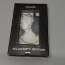 1 Pack Retractable Keychain Heavy Duty Carabiner Badge Holder with Magnetic Closure, Tactical ID Badge Reel for Men with 32” Steel Retractable Cord, Bearing 17 OZ