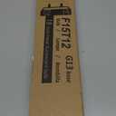 2pack F15T12-CW Cool White 15Watt Fluorescent Light Bulb,18inch 4100K Straight Linear Preheat Lamp,T12 Tube 1.5'' Dia Replacement for Kitchen and Bath