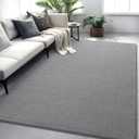 Gray Rugs for Living Room Bedroom, 6x9 ft Grey Area Rug, Washable Memory Foam Indoor Carpet, Modern Aesthetic Minimalist Non-Slip Carpets for Boys Girls Adults Home Decor