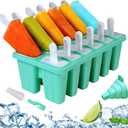 Silicone Popsicle Molds 12-cavity, DIY Ice Pop Mold for Kids Adult Teens, BPA Free Ice Cream Molds for Party Yogurt Juice Smoothies Sticks